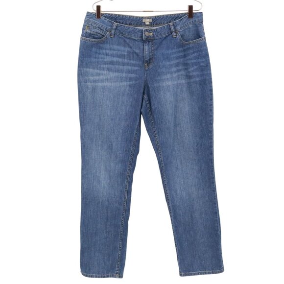 J. Jill Jeans Women 14 Blue Denim Classic Timeless Everyday Relaxed Comfy Modern - Picture 1 of 16